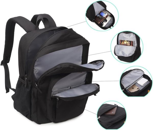 abshoo Classical Basic Travel Backpack For School Water Resistant Bookbag - Image 9