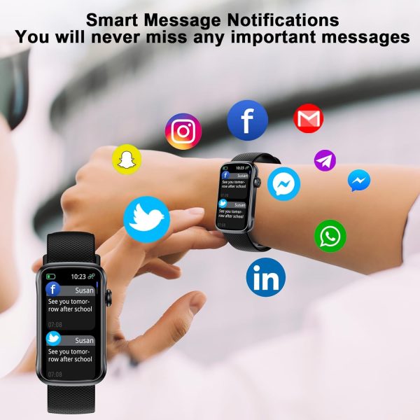 Smart Watch, Smartwatch for Men Women with 24 Sport Modes, IP68 Waterproof Fitness Tracker with 24/7 Heart Rate/Sleep/SpO2 Monitor, Step Tracker, Pedometer, Activity Tracker for Android iOS - Image 4