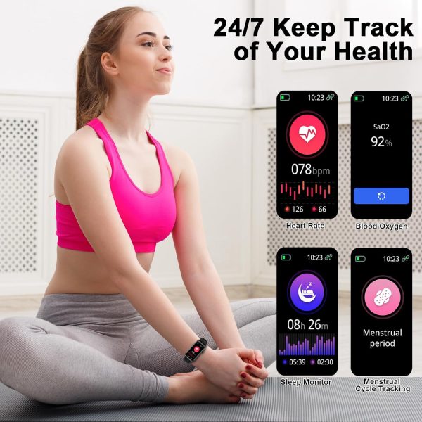 Smart Watch, Smartwatch for Men Women with 24 Sport Modes, IP68 Waterproof Fitness Tracker with 24/7 Heart Rate/Sleep/SpO2 Monitor, Step Tracker, Pedometer, Activity Tracker for Android iOS - Image 5
