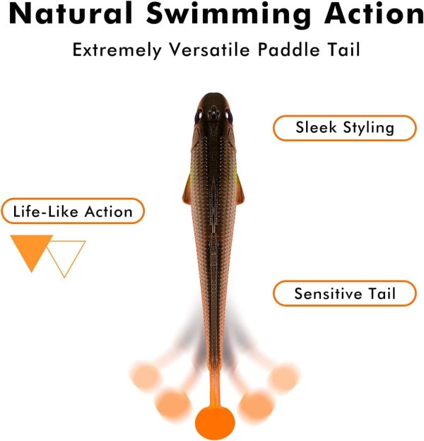 TRUSCEND Pre-Rigged Soft Fishing Lures, Well-Made Easy Catching Lures for Family Fishing, Great Action Swimbaits with Spinner, All-Conditions Fishing Gear for Bass Trout Walleye, Crappie Fishing Jigs - Image 4